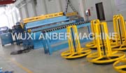 Line wire straightening system for the industrial fence mesh welding machine